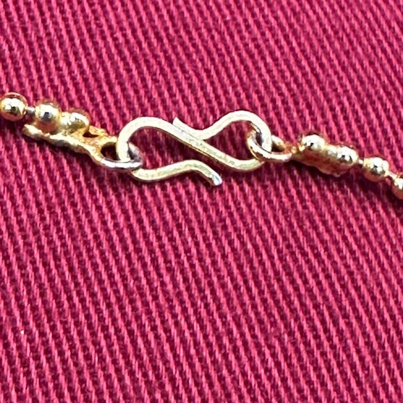 Green Faceted Crystal Necklace on Gold-Tone Round Ball Chain - Picture 16 of 16